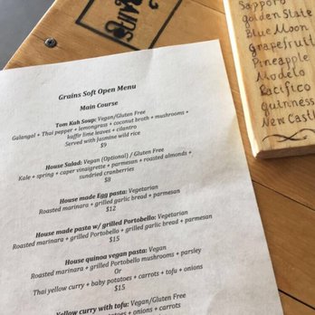 Grains - Soft opening menu :) - Vegan Near Me - San Diego, California Grains - Soft opening menu :) - Vegan Near Me - San Diego, California