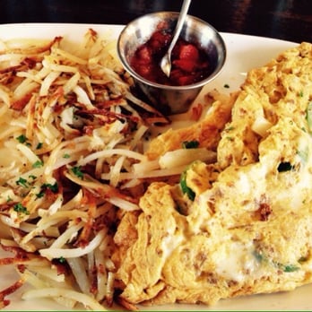 Eggstasy - Dali's Omelette: chorizo, jalapeños, onions, queso - Breakfast & Brunch Near Me - Scottsdale, Arizona Eggstasy - Dali's Omelette: chorizo, jalapeños, onions, queso - Breakfast & Brunch Near Me - Scottsdale, Arizona