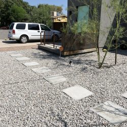 Reparo Landscaping - Concrete steps gravel and trees