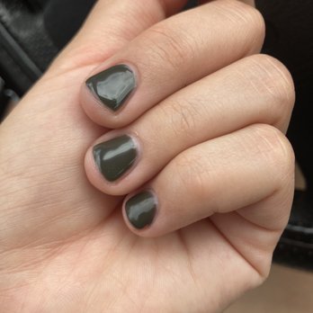 Designer Nails - The gel manicure I got... you can clearly see how much of my nail was missed :( - Nail Salons Near Me - Longmont, Colorado Designer Nails - The gel manicure I got... you can clearly see how much of my nail was missed :( - Nail Salons Near Me - Longmont, Colorado