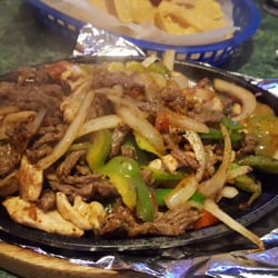 Steak and chicken fajitas best in town there so good!!