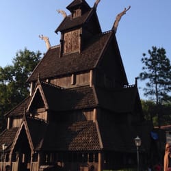 Building modeled after a Norwegian Stave Church