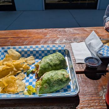 Hap's Taps - Chicken Caesar wrap with side of chicken tenders and sea salt potato chips - Breweries Near Me - Rio Vista, California