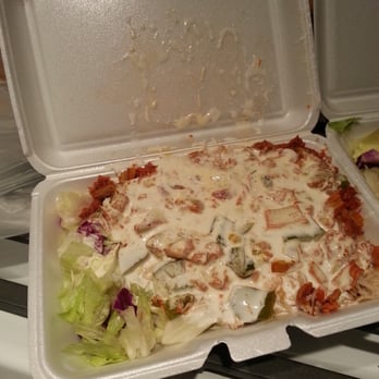 Hamza & Madina - Huge Chicken over rice with small lettuce salad! - Street Vendors Near Me - Glen Oaks, New York