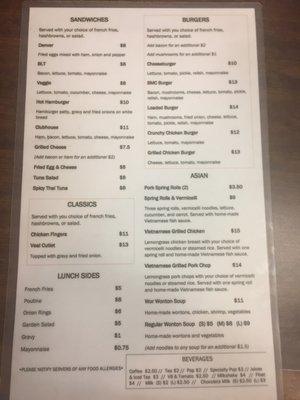 Menu photo 3 John's Breakfast & Lunch Calgary, AB