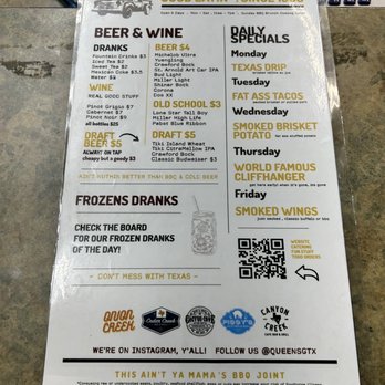 Queen's Bar-B-Que - Menu - Barbeque Near Me - Galveston, Texas Queen's Bar-B-Que - Menu - Barbeque Near Me - Galveston, Texas