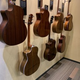 Guitar backs display.