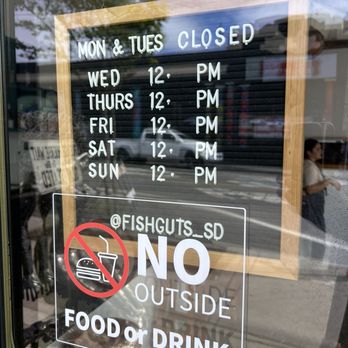 Fish Guts - Hours as of 4/16/25 - Seafood Near Me - San Diego, California