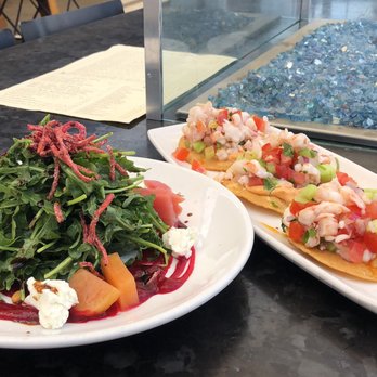 Viewpoint Brewing - Beet salad and shrimp ceviche - Breweries Near Me - Del Mar, California Viewpoint Brewing - Beet salad and shrimp ceviche - Breweries Near Me - Del Mar, California