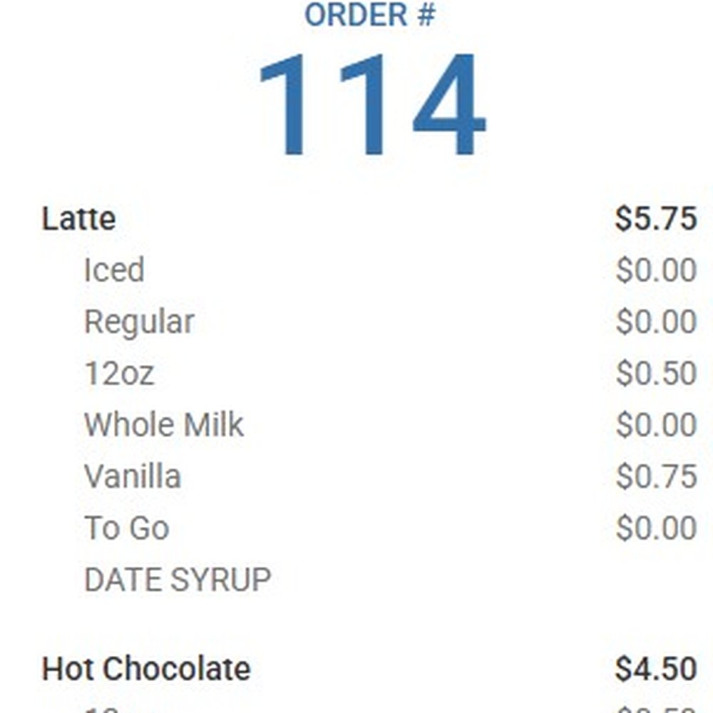 Our receipt Our receipt