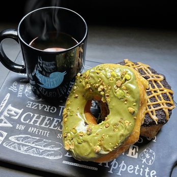 Glaze Doughnuts - Glaze Doughnuts (pistachio) and coffee... - Donuts Near Me - Las Vegas, Nevada Glaze Doughnuts - Glaze Doughnuts (pistachio) and coffee... - Donuts Near Me - Las Vegas, Nevada