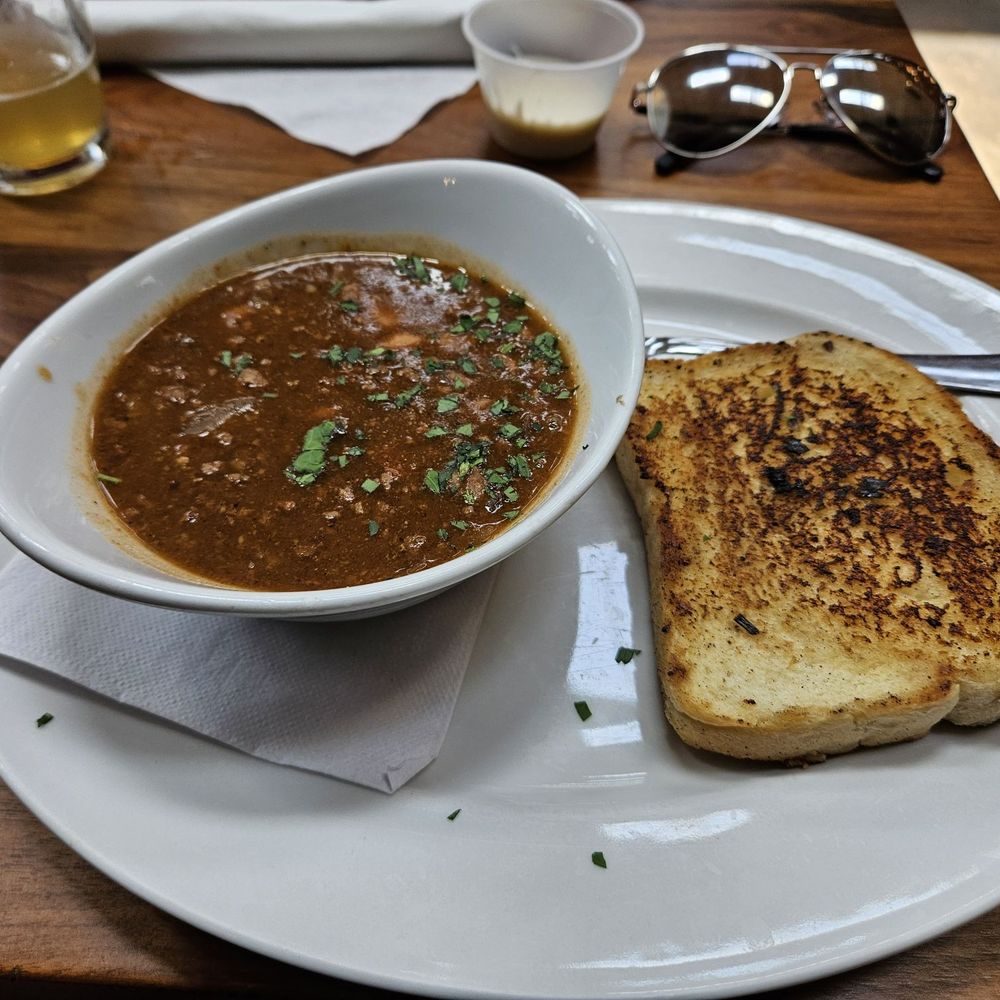 Beef and bean chili, part of the 12 buck lunch