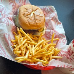 Freddy's Frozen Custard & Steakburgers - Grilled Chicken Sandwich - Choice of Freddy's Fries Fresh, thin, slightly salted & crispy fries! Tasty w/ Jalapeño Fry Sauce