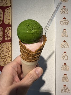 Suzukien Asakusa matcha gelato by null
