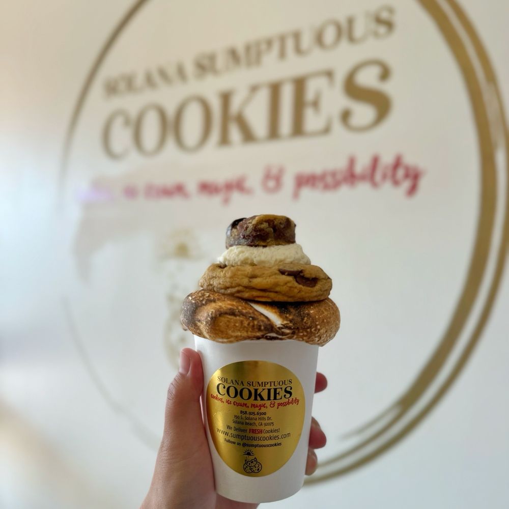 Solana Sumptuous Cookies - Sumptuous Shave Sipper - Bakeries Near Me - Solana Beach, California Solana Sumptuous Cookies - Sumptuous Shave Sipper - Bakeries Near Me - Solana Beach, California