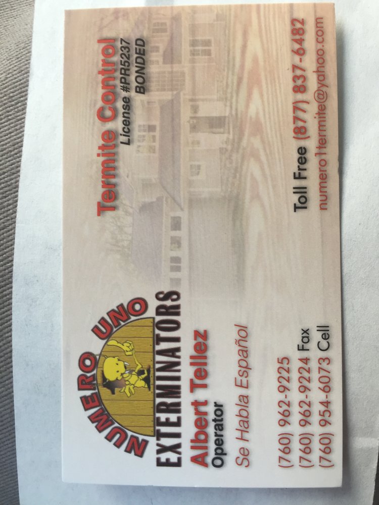 NUMERO UNO EXTERMINATOR Updated June 2024 Victorville, California