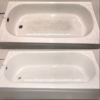 Reglazing Renovators - Porcelain bathtub before & after - Refinishing Services Near Me - Orange, California Reglazing Renovators - Porcelain bathtub before & after - Refinishing Services Near Me - Orange, California