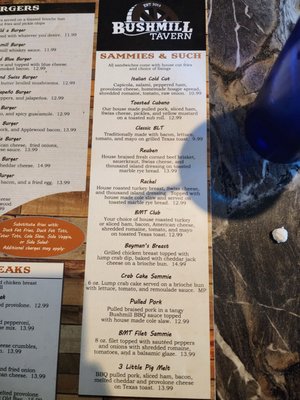 Menu photo 3 Bushmill Tavern Abingdon, MD