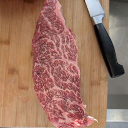 A cut from the American Wagyu chuck roast. Excellent flavor. A cut from the American Wagyu chuck roast. Excellent flavor.