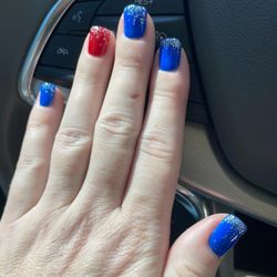 Snoopy Nails & Spa - For Memorial Day, Kelly did an amazing job with red whit and blue!