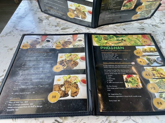 Menu photo 1 Pho Han Restaurant Richmond, BC Menu photo 1 Pho Han Restaurant Richmond, BC
