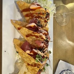 Raw Ahi Poke Tacos
