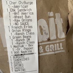 Proof that I ordered a grilled chicken sandwich. Proof that I ordered a grilled chicken sandwich.