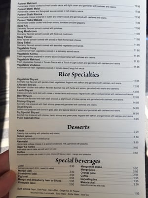 Menu photo 7 Taj Grill Buffalo, NY
