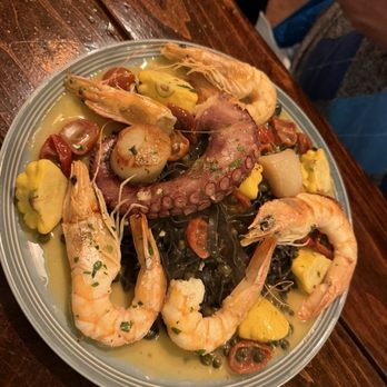 Stave and Stable - Frutti de Mare with shrimp, scallops, and Spanish octopus. - New American Near Me - Pottstown, Pennsylvania Stave and Stable - Frutti de Mare with shrimp, scallops, and Spanish octopus. - New American Near Me - Pottstown, Pennsylvania