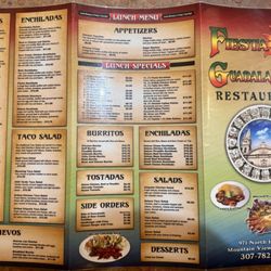 Fiesta Guadalajara - Menu