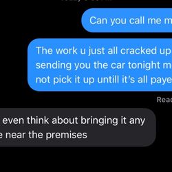Bell Side 7 Automotive - The reply he sent me requesting help on the highway.