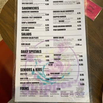 Skipper's Forsyth's Bar-B-Q - Front page of the menu - Barbeque Near Me - Henderson, North Carolina Skipper's Forsyth's Bar-B-Q - Front page of the menu - Barbeque Near Me - Henderson, North Carolina