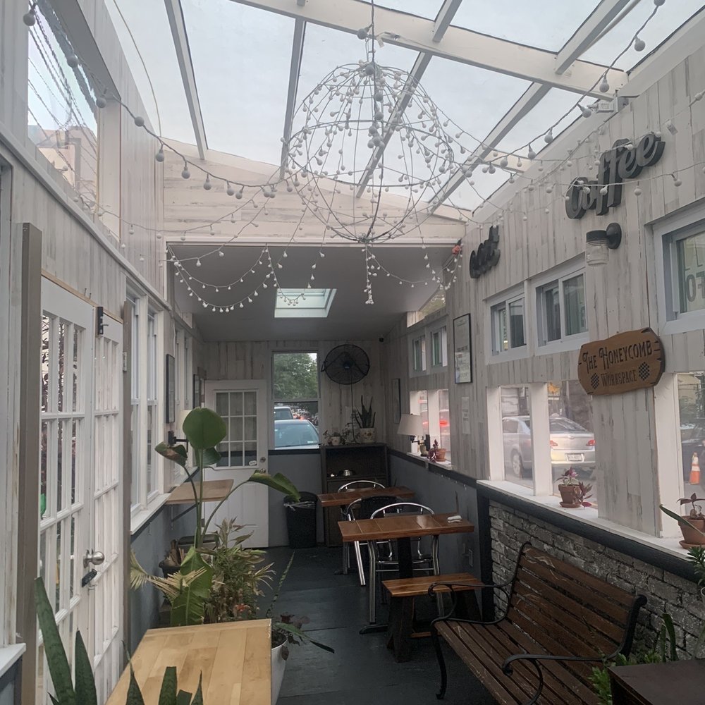 Bee Cafe - Honeycomb workspace -- located outside the venue. - Cafes Near Me - Woodside, New York