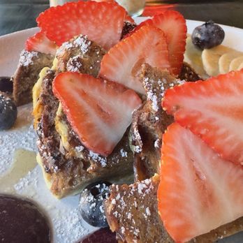Foreigner - Vegetarian - Sexy French Toast made W/ banana bread. Interesting twist. Hearty - make sure to get extra-extra butter. - Breakfast & Brunch Near Me - San Mateo, California