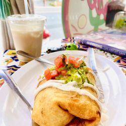 José's Torta Mexicana - Half of my gigante chimichanga. Loved every bite, so did my kid. Also had freshly made horchata and enjoyed Air conditioning. :-)