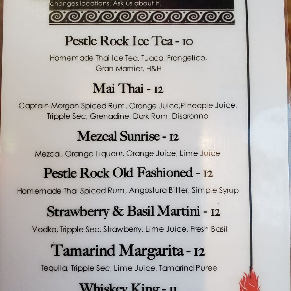 Pestle Rock - Drink menu - Thai Near Me - Seattle, Washington