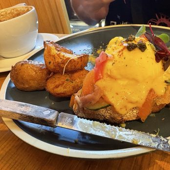 Sunny Side Breakfast - Yuzu Salmon Benedict - Breakfast & Brunch Near Me - Sacramento, California Sunny Side Breakfast - Yuzu Salmon Benedict - Breakfast & Brunch Near Me - Sacramento, California
