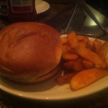 BJ's Restaurant & Brewhouse - Classic burger with a veggie party & wedged seasoned fries. Yum!! - New American Near Me - Waco, Texas BJ's Restaurant & Brewhouse - Classic burger with a veggie party & wedged seasoned fries. Yum!! - New American Near Me - Waco, Texas