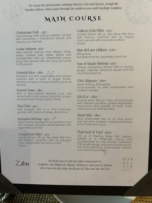 Menu photo 1 Zibu Guadalajara, JAL