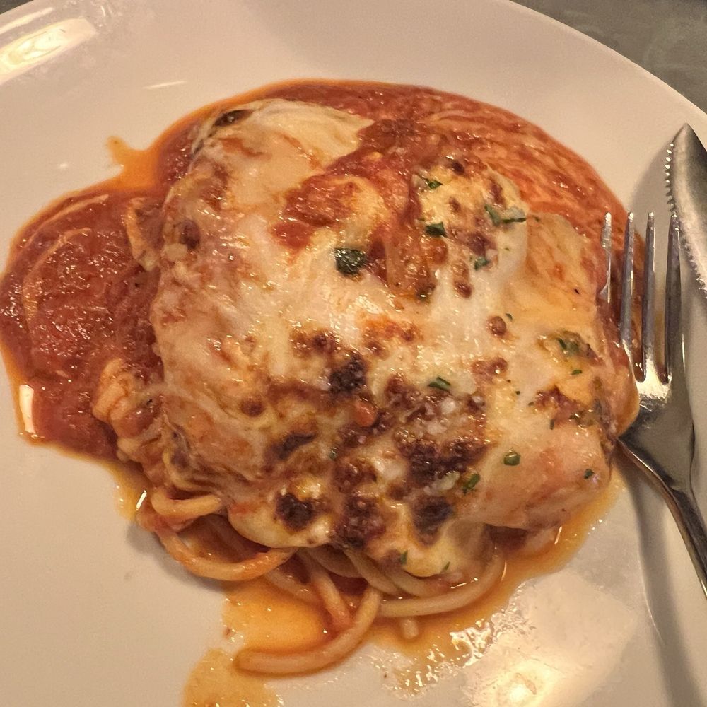 Bacaro Primo - Split portion of the Parmigiana di pollo. It was huge! - Italian Near Me - Kansas City, Missouri