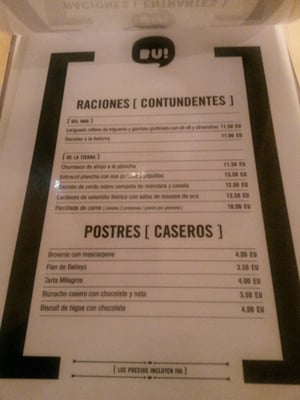 Menu photo 3 Bu! Zaragoza, Z Menu photo 3 Bu! Zaragoza, Z