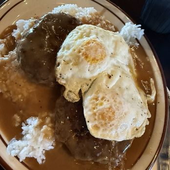 Da Hale Bar And Grill - And here is my infamous loco moco with the hardest hamburger patties I've ever had in my entire life! I couldn't even cut it. - Hawaiian Near Me - Las Vegas, Nevada Da Hale Bar And Grill - And here is my infamous loco moco with the hardest hamburger patties I've ever had in my entire life! I couldn't even cut it. - Hawaiian Near Me - Las Vegas, Nevada