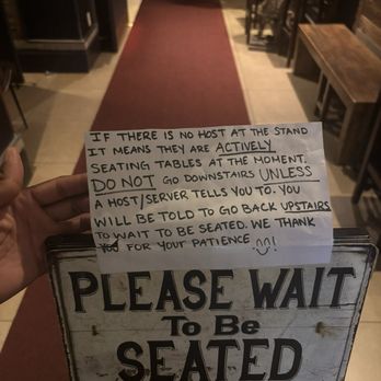 Crab House NYC - I found this note at the host stand Once you enter to be a little passive aggressive. - Buffets Near Me - New York, New York Crab House NYC - I found this note at the host stand Once you enter to be a little passive aggressive. - Buffets Near Me - New York, New York