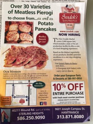 Menu photo 3 Srodek's Quality Polish Food Sterling Heights, MI Menu photo 3 Srodek's Quality Polish Food Sterling Heights, MI