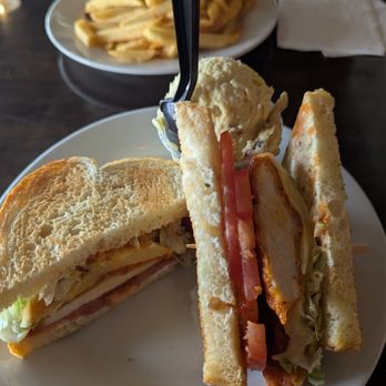 The Stackz Co - BaffaloBuffalo Chicken Sandwich with homemade potatoe salad - American Near Me - Rancho Cucamonga, California