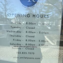 C&R Dental Care - Opening hours