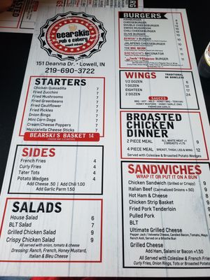 Menu photo 2 Bearski’s Pub & Eatery Lowell, IN