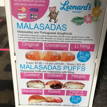 Leonard's Bakery - Menu - Bakeries Near Me - Honolulu, Hawaii Leonard's Bakery - Menu - Bakeries Near Me - Honolulu, Hawaii