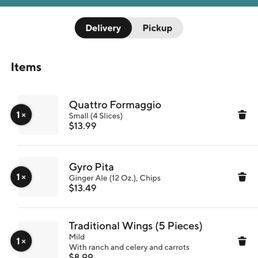 My order through DoorDash