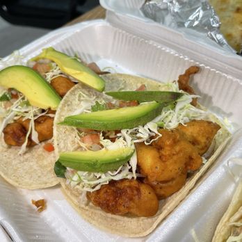 Mariscos 4 Vientos - Ensenada Camaron (shrimp tacos) - Seafood Near Me - Los Angeles, California